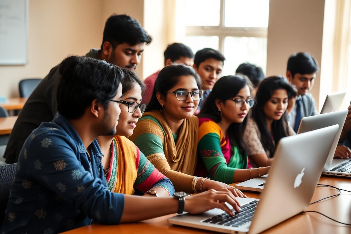 Students in class